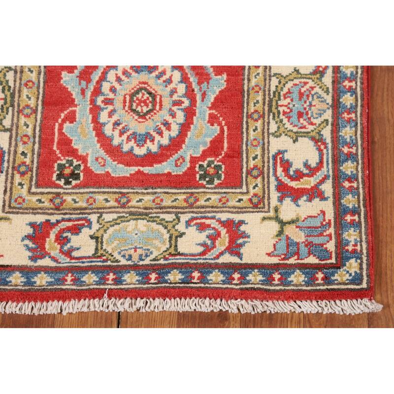 Kazak Oriental Runner Rug Handmade Wool Carpet - 2'1" x 5'9"