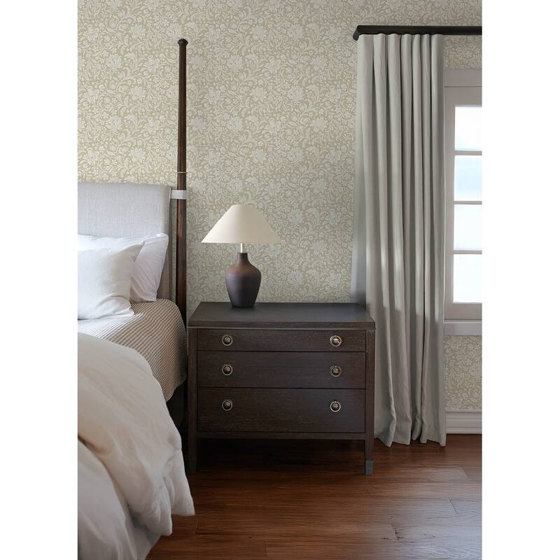 Chris Loves Julia x A-Street Prints Hague Beige Floral Trail Wallpaper