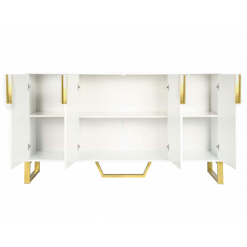 60''W Modern sideboard with Four Doors - N/A