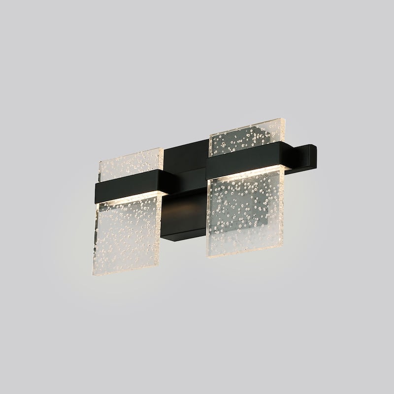 Madrona 2-light LED Bath and Vanity Light with Clear Seedy Acrylic