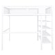 preview thumbnail 3 of 14, Full Size Metal Loft Bed with 4-Tier Shelves and Storage,White
