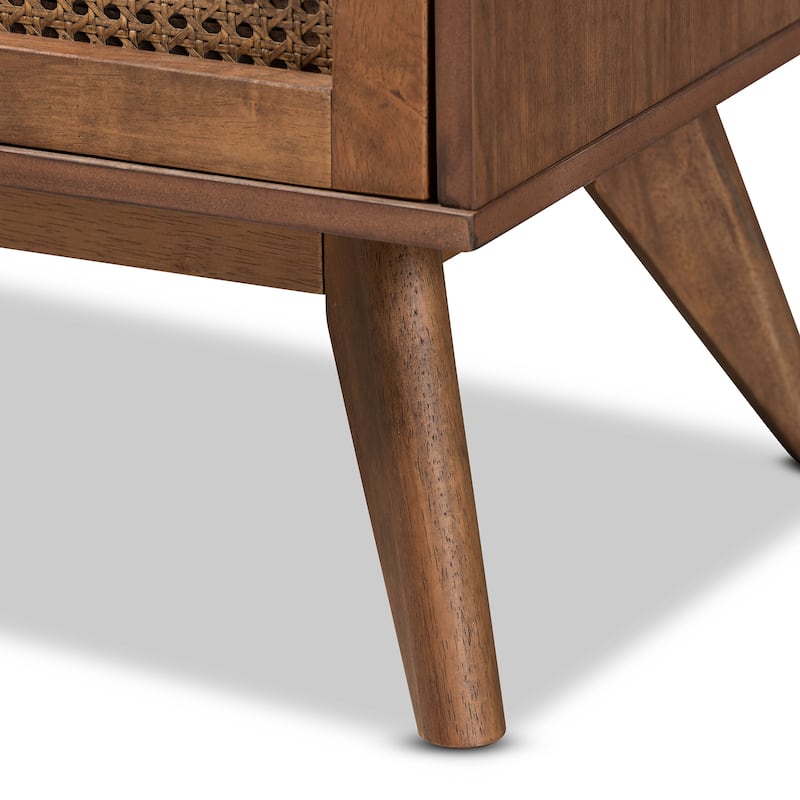 Barrett Mid-Century Modern 6-Drawer Wood Dresser in Walnut Brown Color