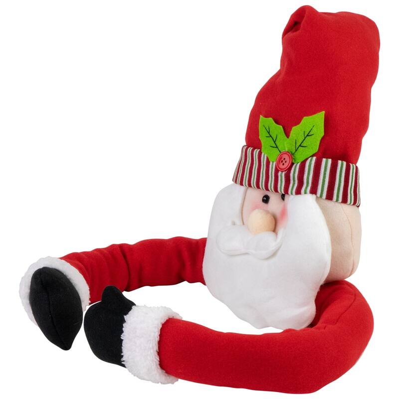 27" Plush Santa Claus Christmas Tree Topper, Unlit