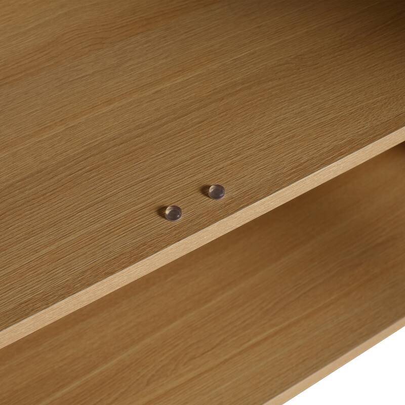 GDFStudio - Lisbon Modern Minimalist Freestanding Bathroom Vanity Cabinet with Soft Close Doors, Open Shelf, Sink NOT INCLUDED