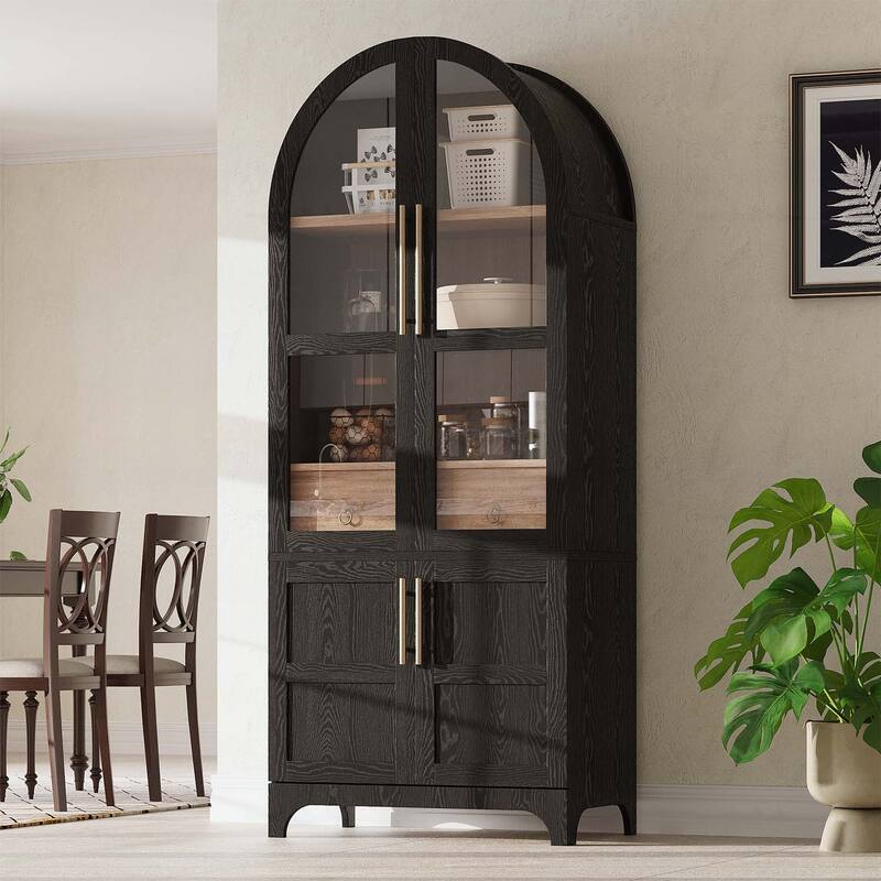 71 Inch Tall Cabinet for Versatile Storage and Elegant Farmhouse Design
