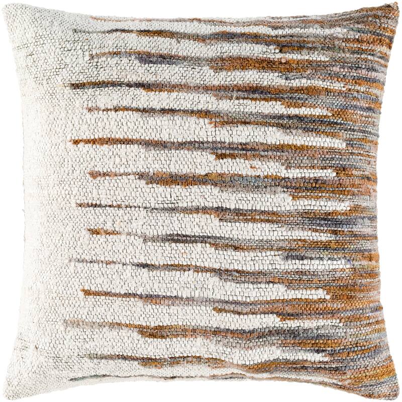 Mariyah Variated Ombre Stripe Handwoven Throw Pillow - Polyester