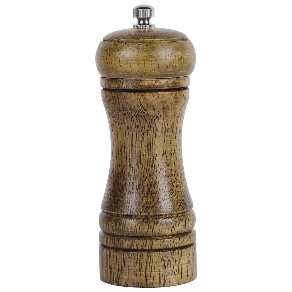 Home Kitchenware Salt Pepper Spice Mill Grinder Shaker Wood Color - 5.7" x 2"(H*D)