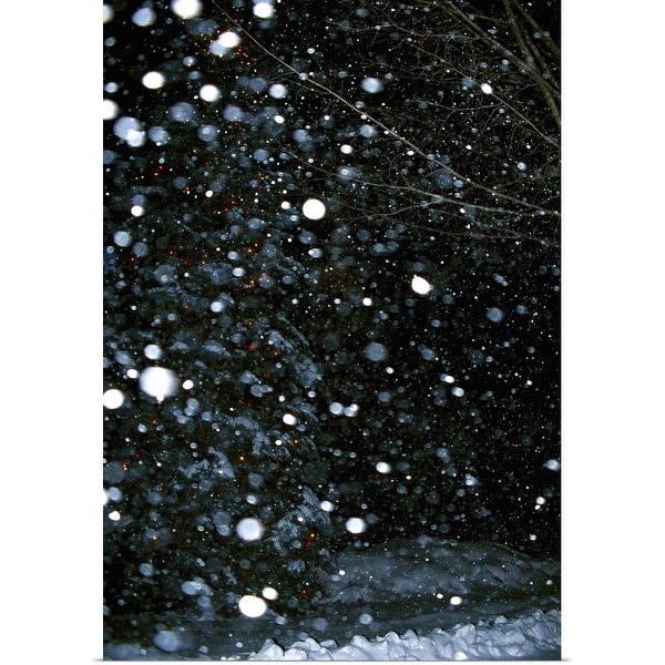 "Heavy snow showers, selective focus." Poster Print