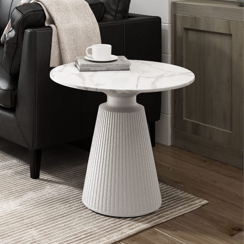 Leda Accent Table - White