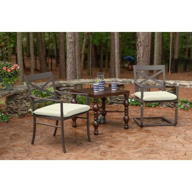 Sunbrella Solid fabric 2 pack 18 in. Square seat pad with 21 options - 18"W x 18"D x 2.5"H