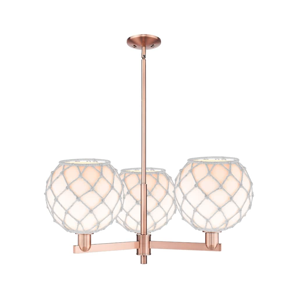 Innovations Lighting Endless Possibilities Arcadia - Farmhouse Rope - 3 Light 32" Stem Hung Chandelier