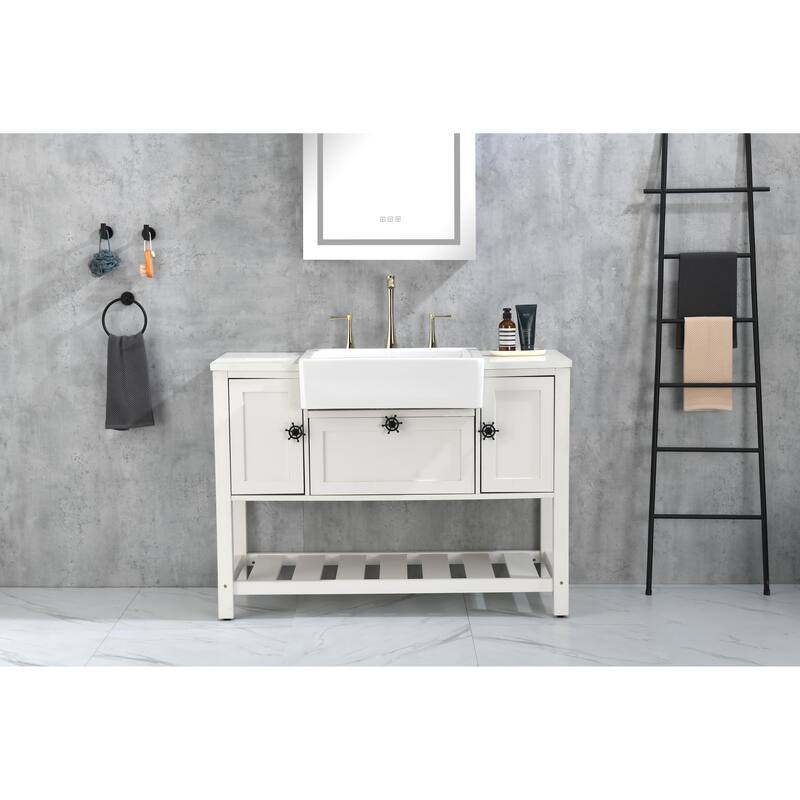 36"x24" LED Lighted Bathroom Medicine Cabinet with Mirror,Adjustable Shelves,Intelligent Switch Cabinet,Aluminum Frame