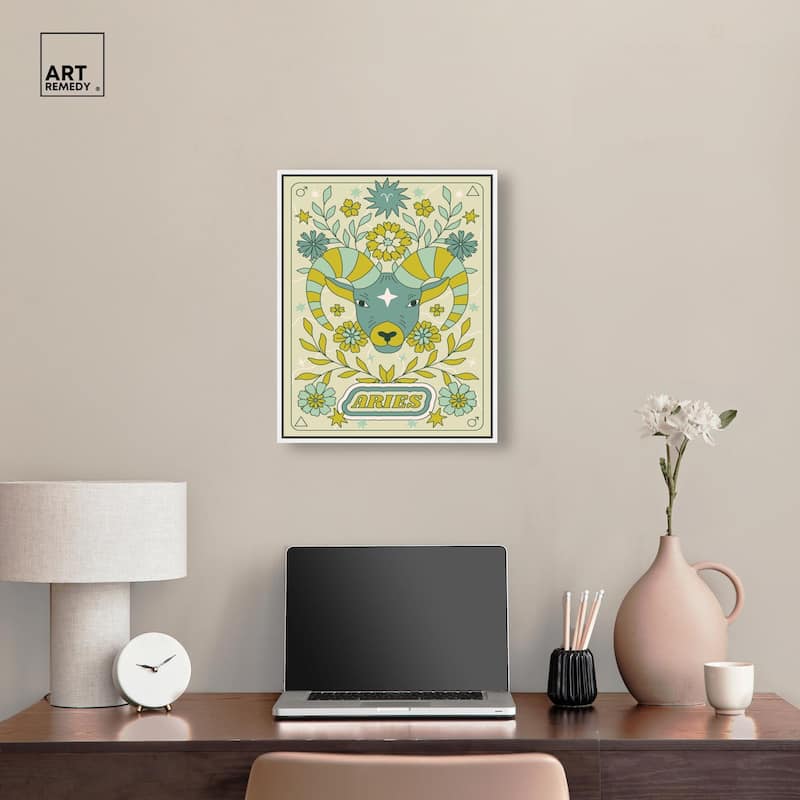 Aries Stars Card Canvas by Art Remedy