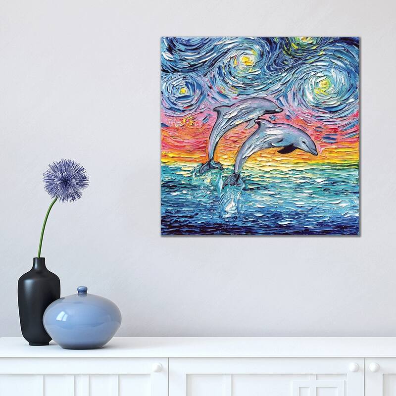 iCanvas "Van Gogh Never Saw Paradise" by Aja Trier Canvas Print - 18x18x1.5