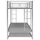 preview thumbnail 29 of 43, Twin over Twin Bunk Bed w/2 Side Ladder, Trundle and Guardrail, Modern Style Bunk Beds w/Slats, No Box Spring Required for Kids