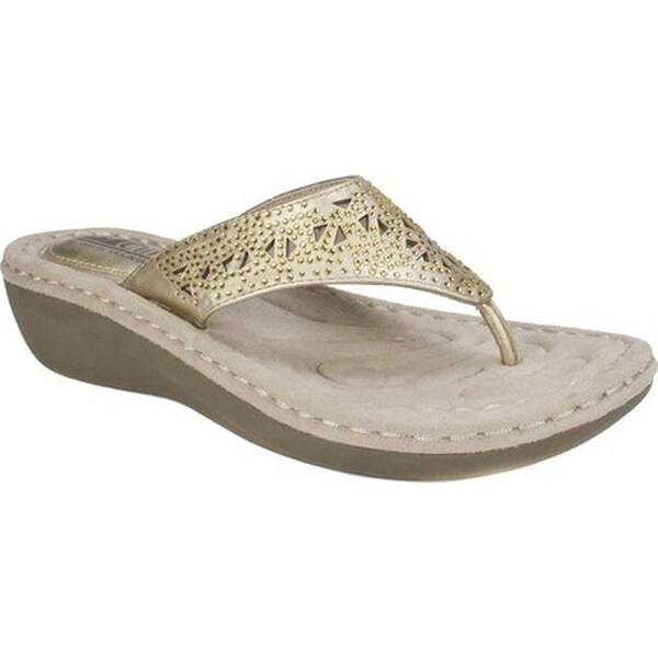 white mountain gold sandals