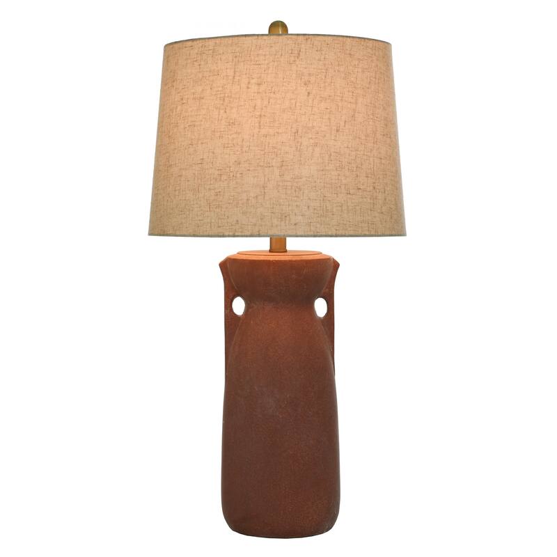 Arlo Table Lamp - Cement with Handle Accents