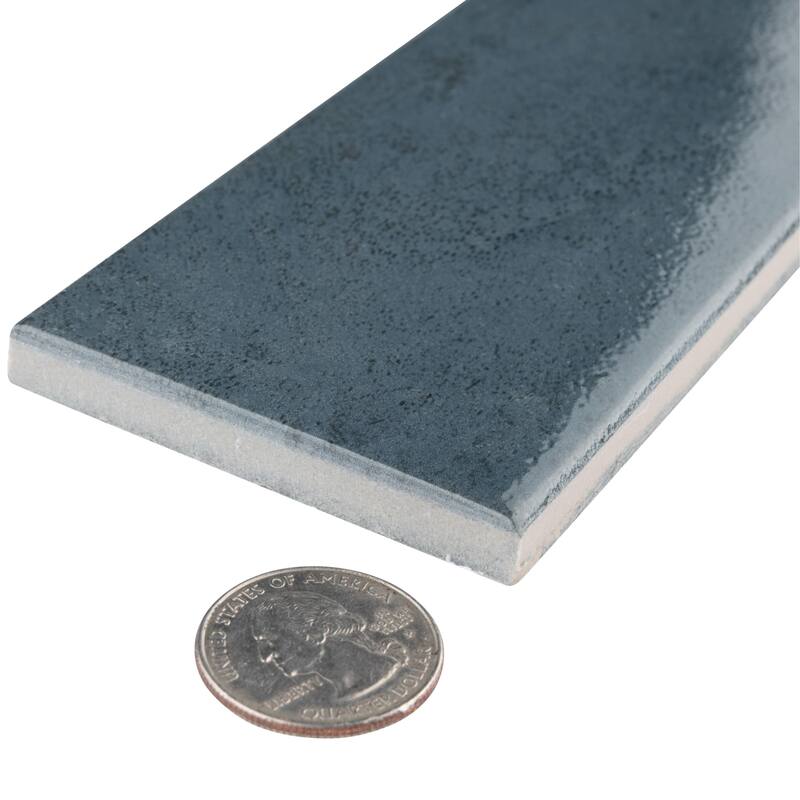 Merola Tile Capri Brick Indigo 2-1/2" x 10" Porcelain Floor and Wall Tile