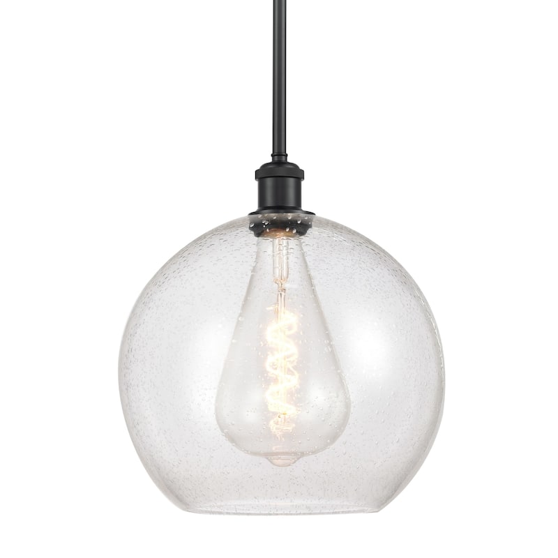Innovations Lighting 516-1S-14-12 Athens Pendant Athens 12" Wide - Seedy / Matte Black