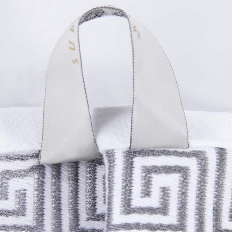 Superior Athens Cotton Floral Border Greek Key 3-Piece Towel Set