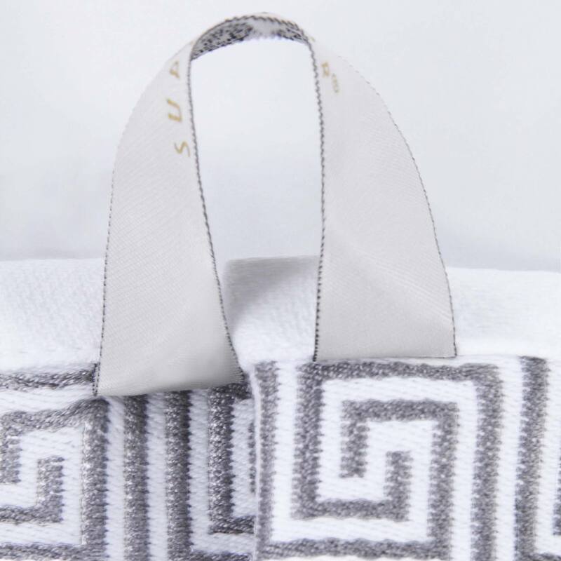 Superior Athens Cotton Floral Border Greek Key 6-Piece Towel Set