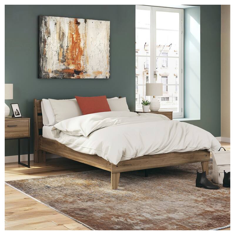 Signature Design by Ashley Deanlow Brown Platform Panel Bed - Full