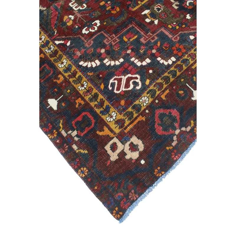 Vintage Distressed Maeve Red/Navy Rug - 6'8" x 10'0"