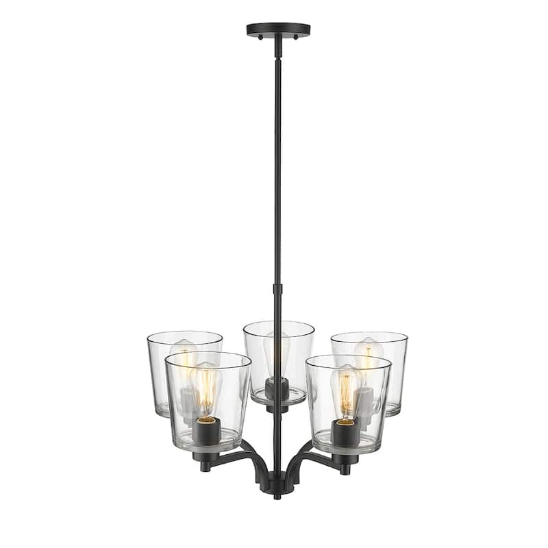 Millennium Lighting Evalon Chandelier with Clear Glass Shades
