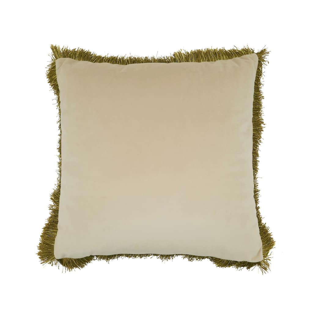Velvet Fringe Throw Pillow