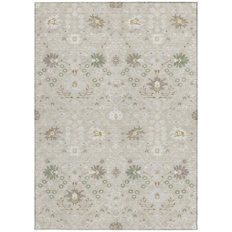 HomeRoots Oriental Traditional Rectangle Outdoor Rug