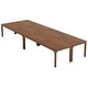preview thumbnail 30 of 36, 13FT Large Rectangle Conference Meeting Seminar Table for 12-16 Person (Set of 4)