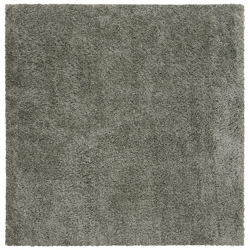 SAFAVIEH Royal Shag Soffia 2-inch Thick Rug - 6'7" x  6'7" - Green - Square