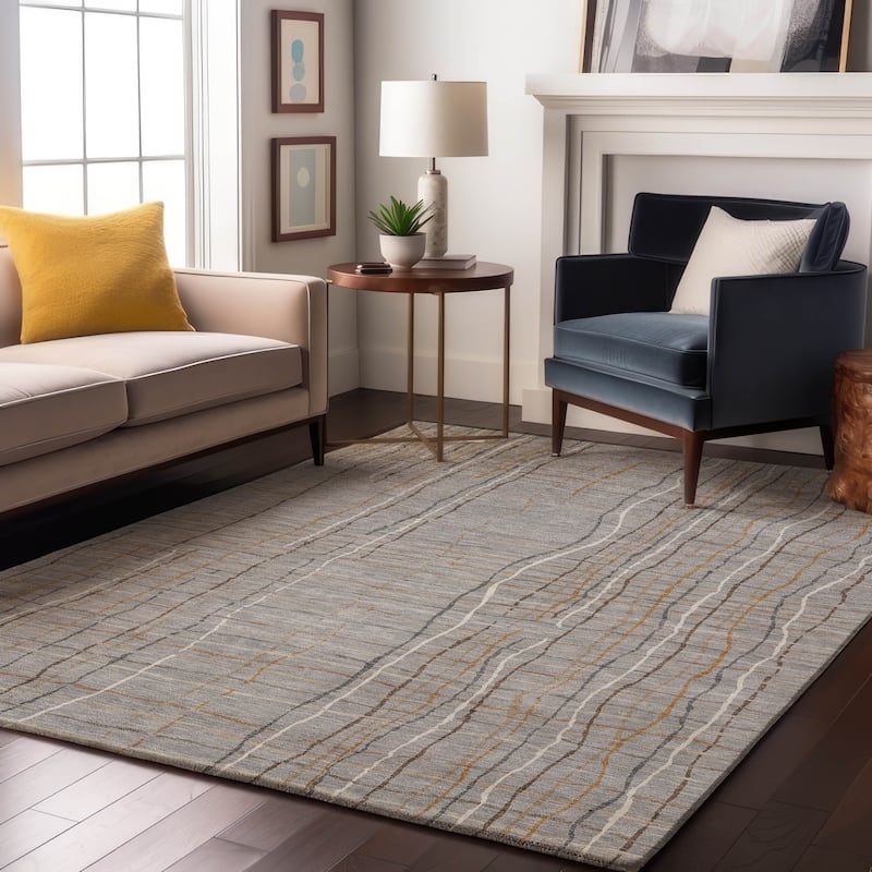 Premium Washable Super Soft Modern Gabriel Mayfield Rug - Gray - 2'6" x 3'10"
