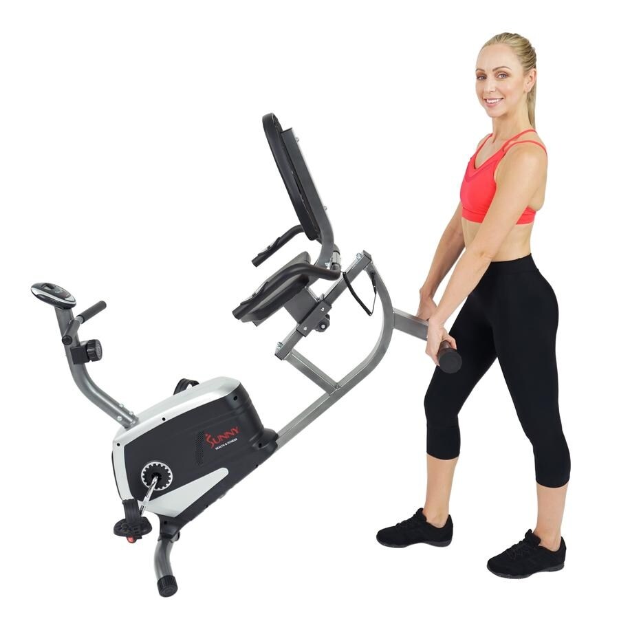 Sunny Health \u0026 Fitness Easy Adjustable Seat Magnetic Recumbent Exercise Bike