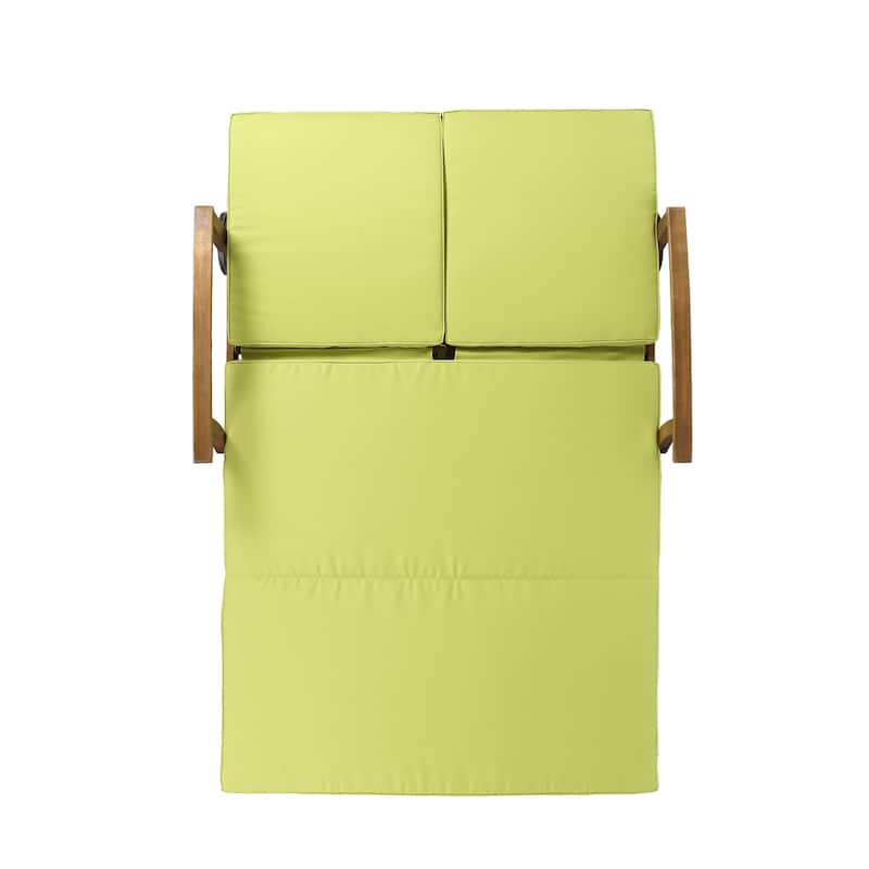 Perla Outdoor Acacia Wood Double Chaise Lounge by Christopher Knight Home