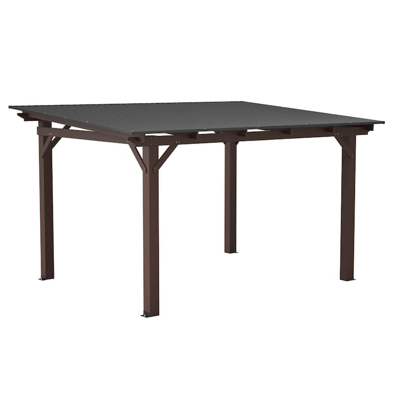 GDFStudio - Oliver Heavy Duty Outdoor Carport Gazebo with Waterproof Shade and Reinforced Base