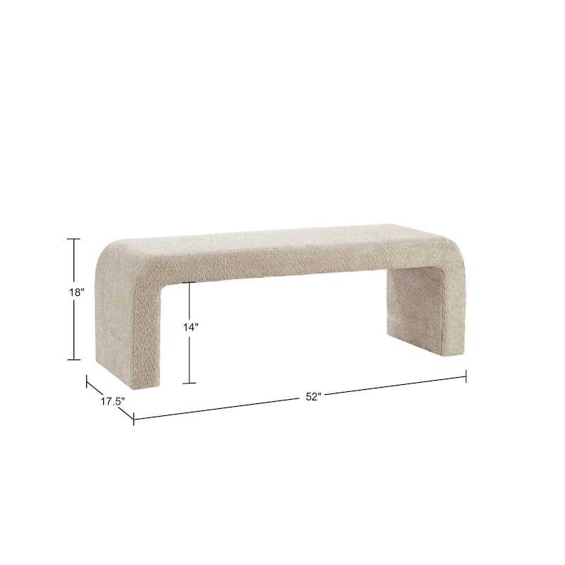INK+IVY Steve Boucle Waterfall Bench
