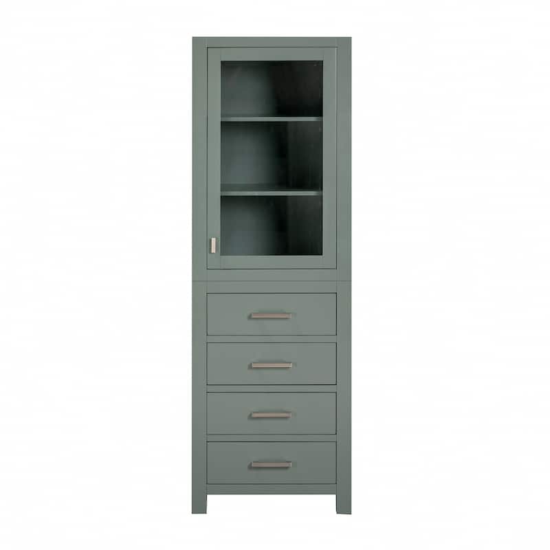 Avanity Modero 24 in. Freestanding Linen Tower with Leveling Feet - 24"W x 19.9"D x 71.3"H