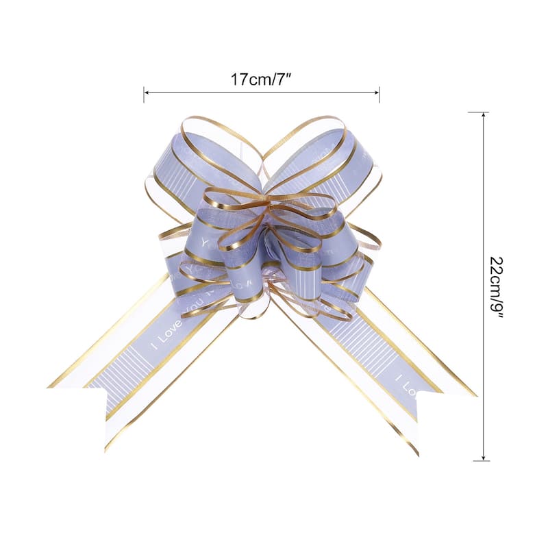 20pcs 9" Large Pull Bow Love You Gift Wrapping Bows Ribbon Organza