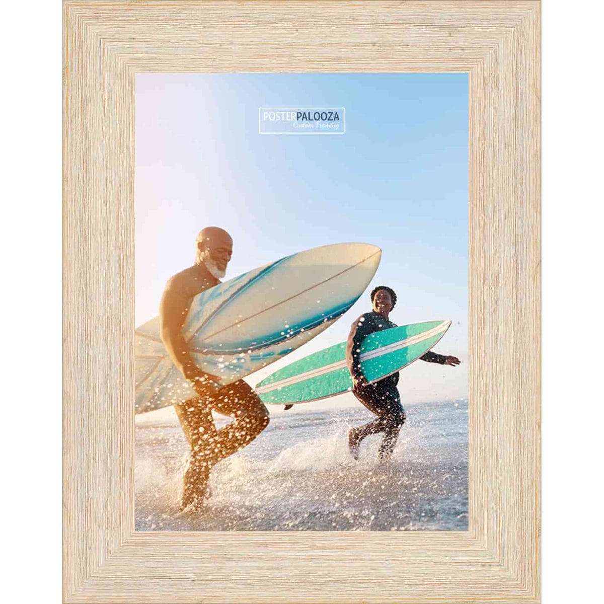 Poster Palooza 4x10 Frame White Solid Pine Wood Picture Frame | UV Acrylic,  Foam Board Backing & Hanging Hardware