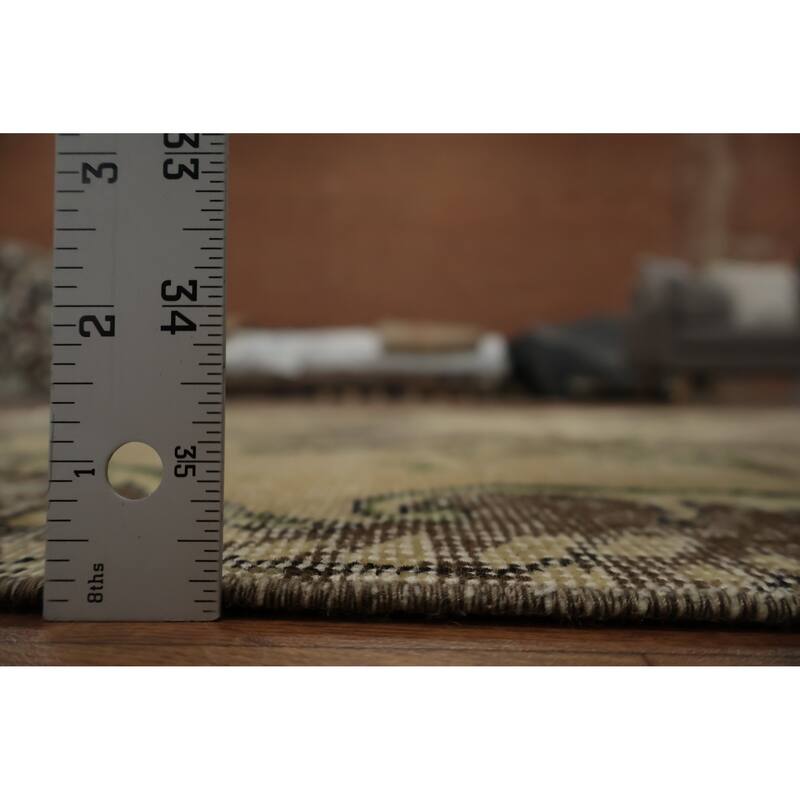 Hand Knotted Oriental 100% Wool Carpet Transitional Floral Beige & Ivories Anatolian Area Rug - 8' 3'' X 4' 11''