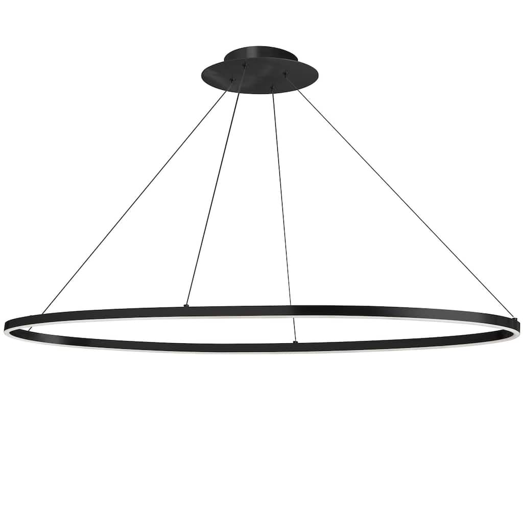 Vintage Chandelier 63W Matte Black Pendant Light - Dining Room, Kitchen, Foyer - 1.5