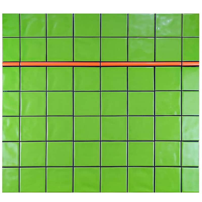 Merola Tile Twist Orange Sunset 1/2" x 11-3/4" Ceramic Wall Trim - (1 Tile)