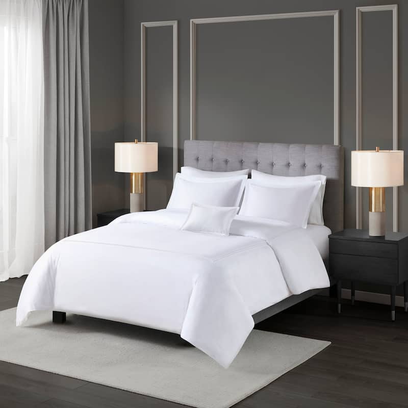 Madison Park Signature 500 Thread Count Luxury Collection 100% Cotton Sateen Embroidered Comforter Set