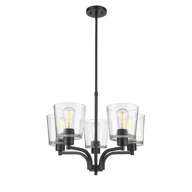 Millennium Lighting Evalon Chandelier with Clear Glass Shades