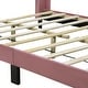 preview thumbnail 73 of 72, Twin/Full/Queen Size Velvet Upholstered Platform Bed Frame with Headboard and Wooden Slats Support, No Box Spring Needed
