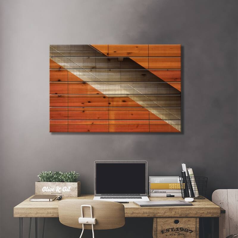Steel Print On Wood by Alida van Zaane - Multi-Color