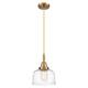 Option Brushed Brass / Clear Deco Swirl Shade