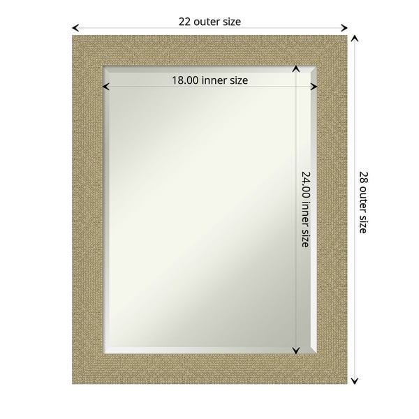dimension image slide 1 of 6, Beveled Bathroom Wall Mirror - Mosaic Gold Frame
