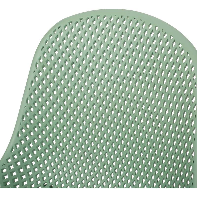 Roomfitters Modern Perforated Dining Chairs (Set of 4), Sleek Lightweight Design for Indoor Outdoor Spaces